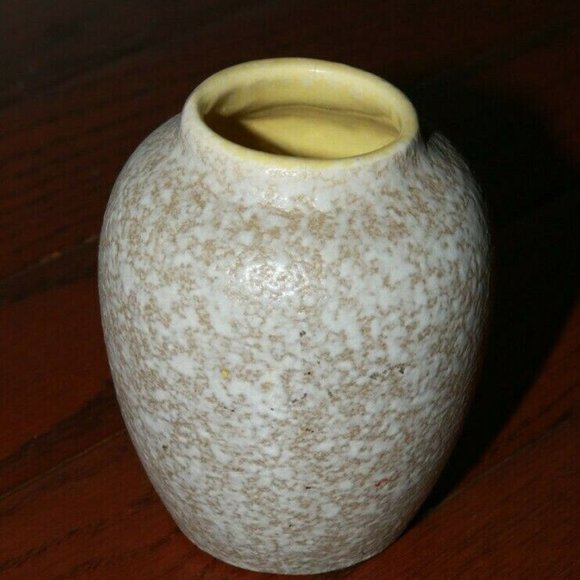 Scheurich antique S&G Foreign vase pottery gray textured tan, pale yellow inside - Picture 6 of 7